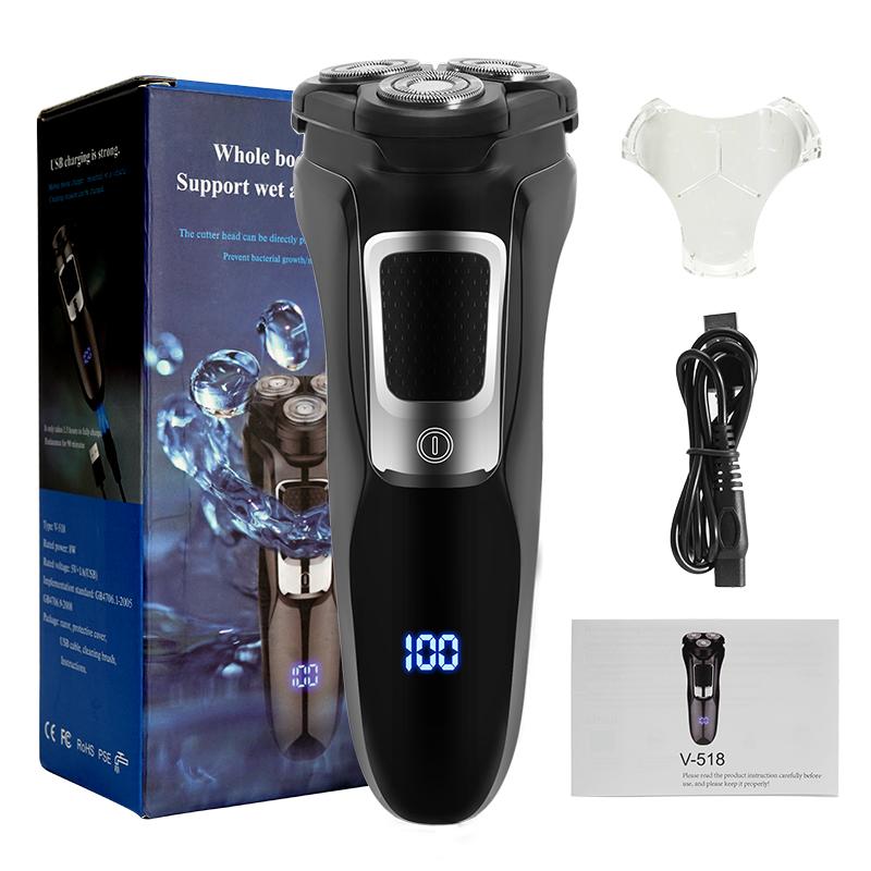 

Электробритва 3D Triple Bde Floatg Бритва для мужчин Shavg he Whable USB Перезаряжаемый триммер для бороды Travel Lo 100%