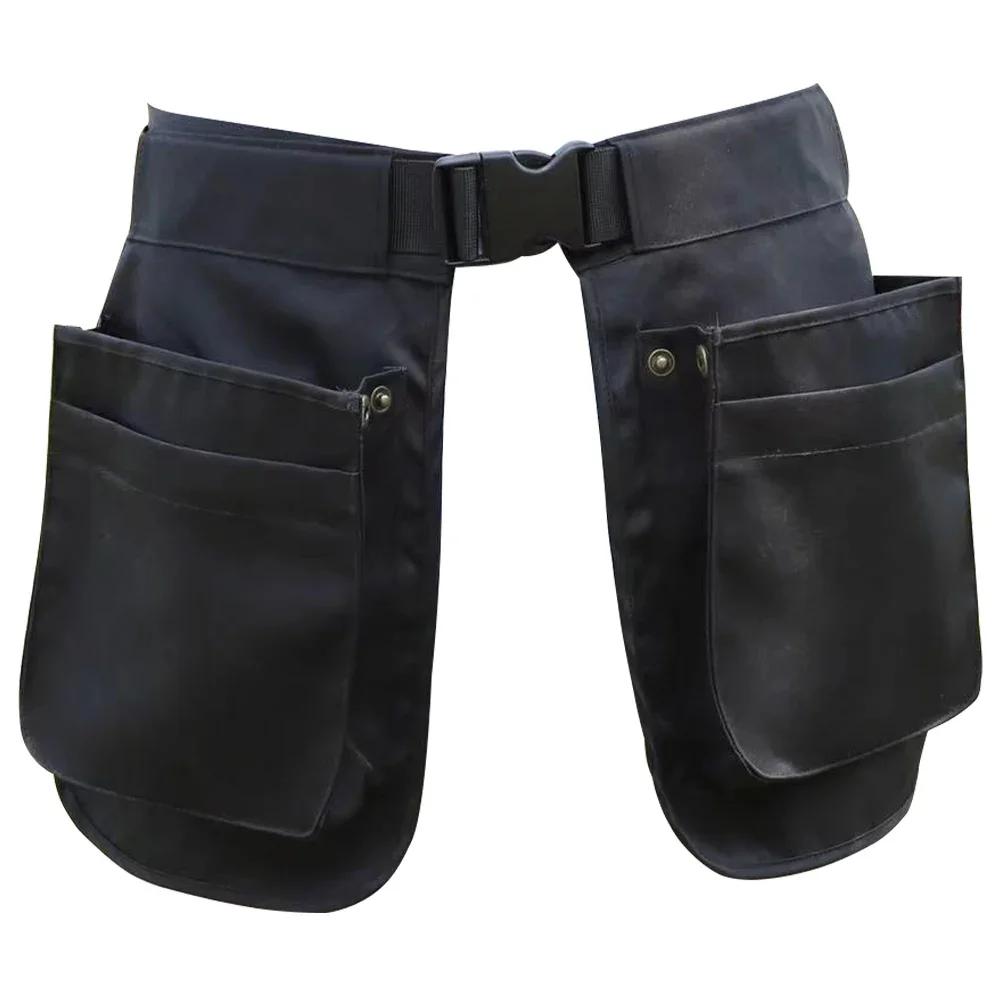 Outdoor Wandern Bergsteigen Tasche multifunktionale Mehrfach-Taschen-Tasche Canvas Schürze Ins-Tasche Funktionstasche Große Kapazität Hüfttasche