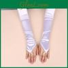 Satinové dlouhé rukavice bez prstů pro svatby a cosplay s ochranou proti slunci pro ženy