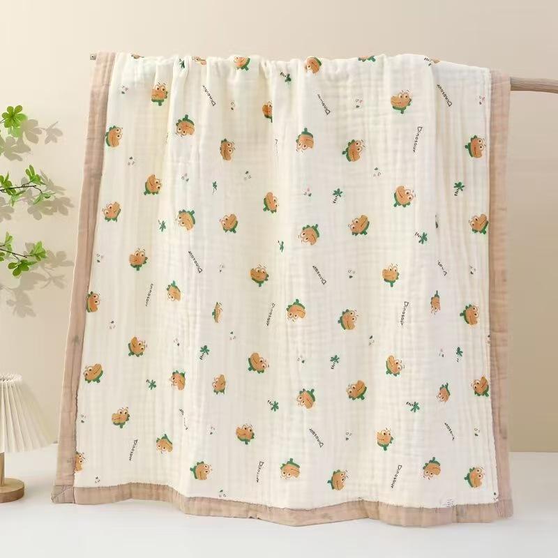 Pure Cotton 6-Layer Gauze Baby Bath Towel & Swaddle Blanket