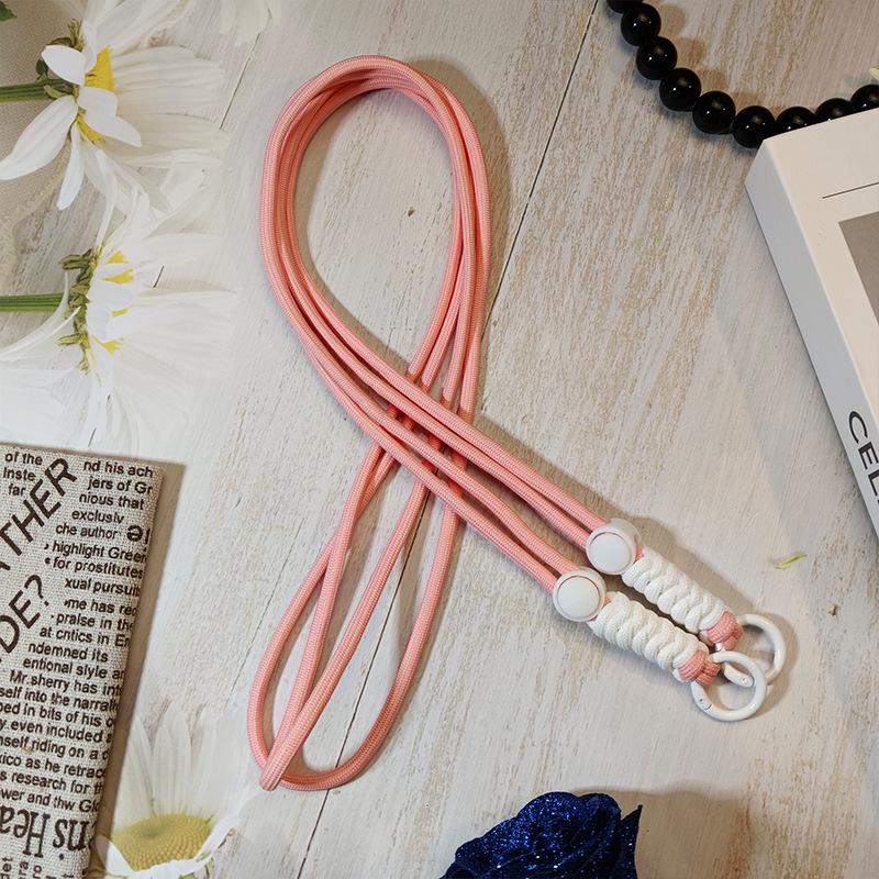 Lanière de téléphone croisée tressée réglable anti-perte avec clip arrière et sangle pour gants de ski