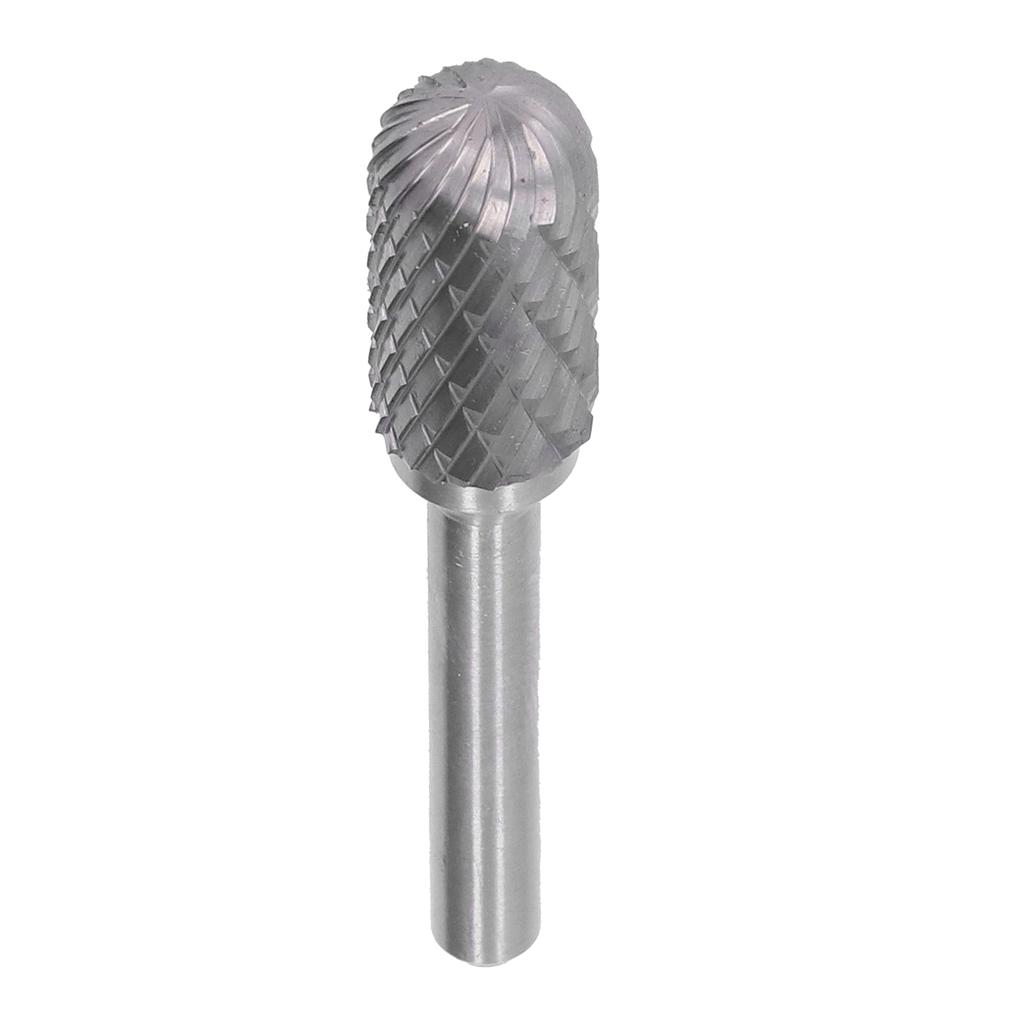 Carbide Burr Heat Treated YG8 High Smoothness Double Slot 6mm/0.2in Handle 12mm/0.5in Diameter Labor