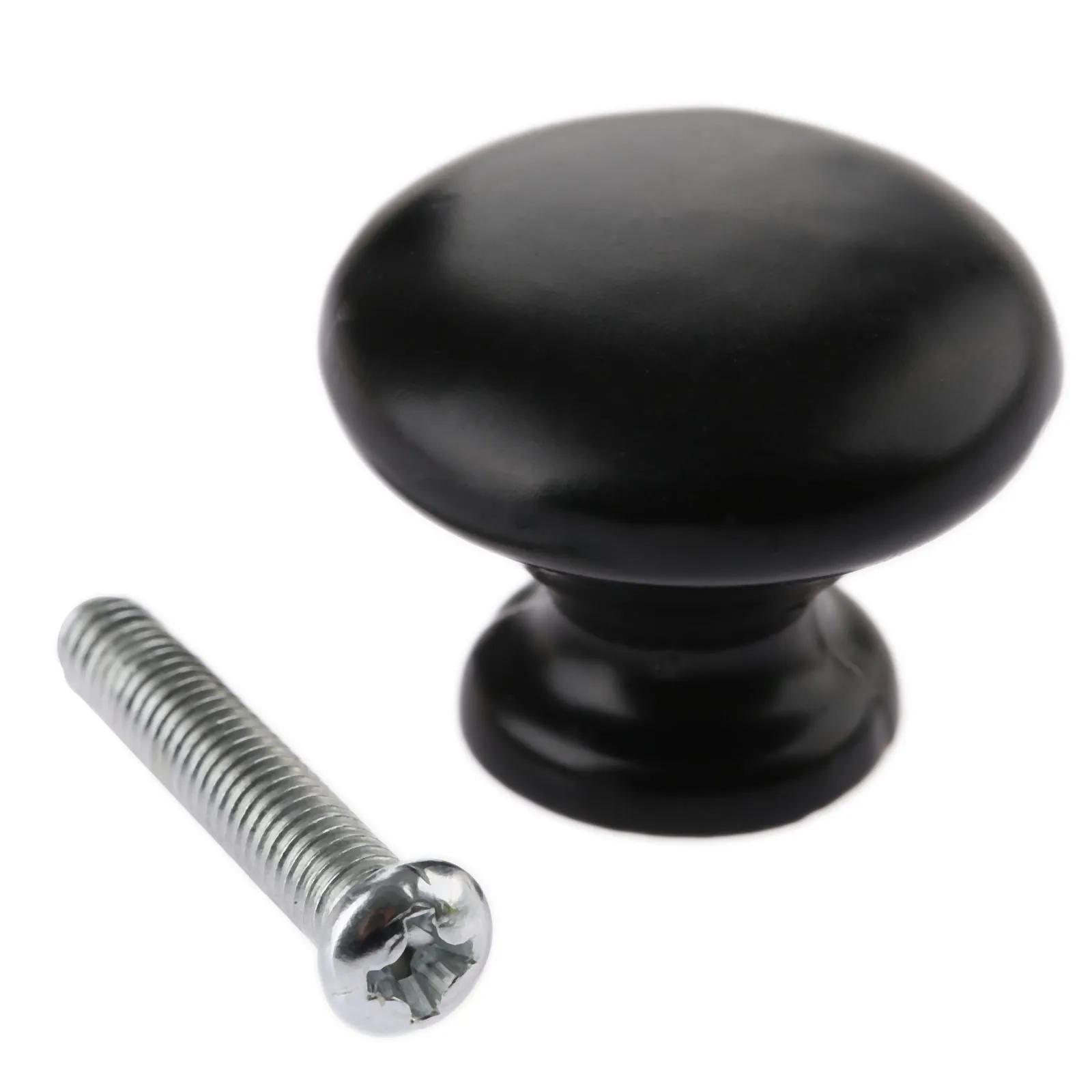 

1Pc Mini Round Drawer Knob with Screw Cupboard Furniture Handle Decorative for Mini Jewelry Box Cabinet Door Pull Knob 25x20mm чорний