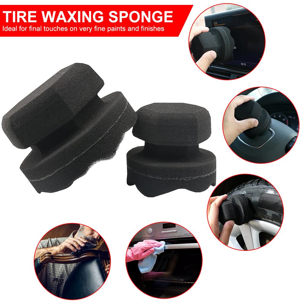 Professional Automotive Car Wheel Washer Tyre Tire Dressing Tools Hex Grip Applicator Handheld Tire Waxing Sponge