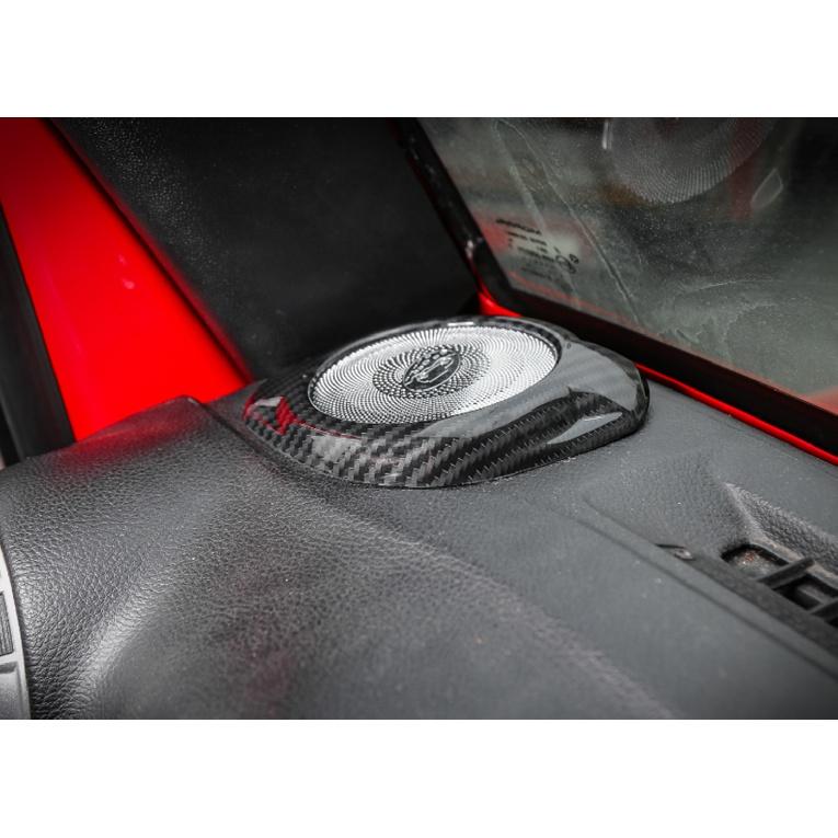 Car A-Pillar Loud Speaker Decoration Cover Ring Trim Frame Stickers for Jeep Wrangler JK 2015 2016 2017 Interior Accessories