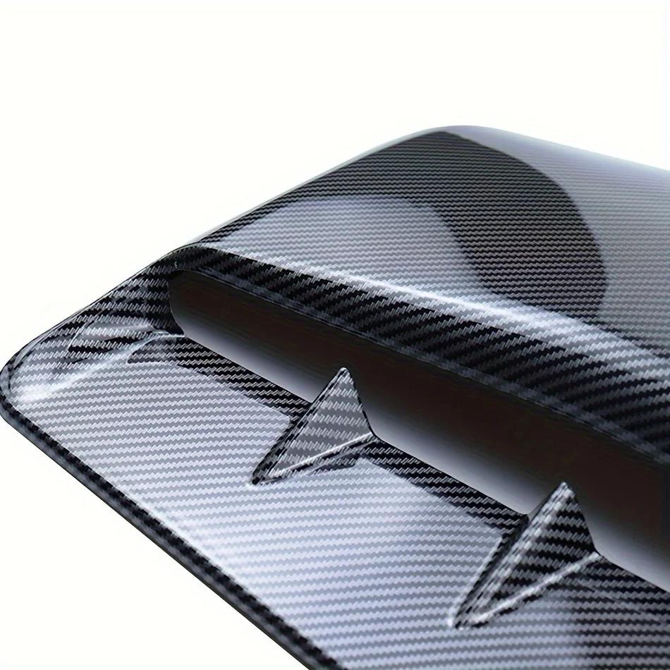 Universal Auto Luftauslass Haube Carbon Faser Motorhaube Basis Dekorative Abdeckung mit Band Außen Haube Auto Luft Intak Scoop Zubehör