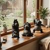 3Pcs Art Crafts Yoga Hippo Statue Calm Animal Hippopotamus Ornament Hippo Figurines  Desk Decoration