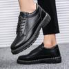 Fashion Genuine Leather Shoes Men Footwear Soft Cowhide Casual Flat Brand Pure Black Casual Shoes Mens Oxford Shoes for Men Mocassin