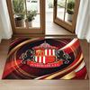 Sunderland Football Design Crystal Velvet Rug Soft Decorative Mat for Bedroom Entrance