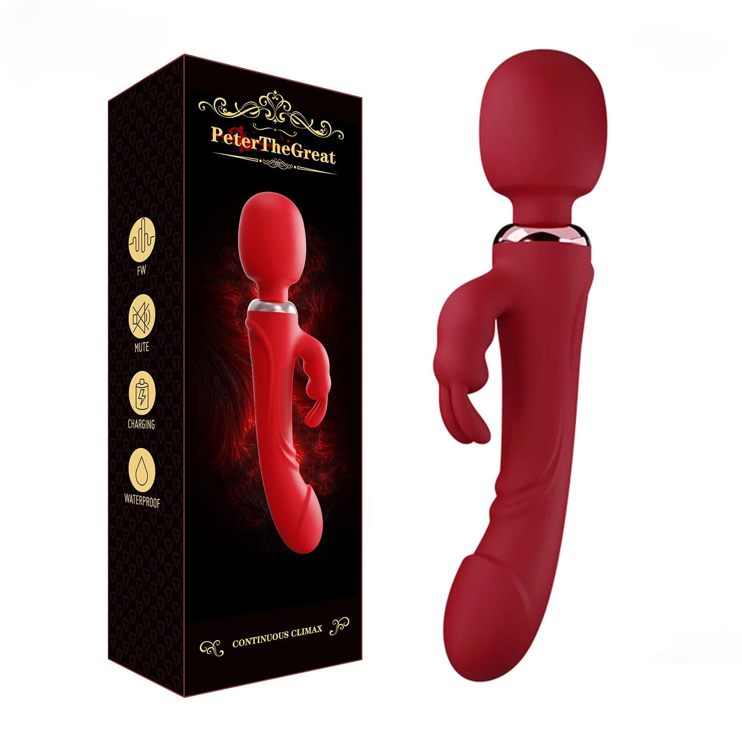 Vibromasseur puissant à double tête pour femme, stimulateur de clitoris à 30 vitesses, masseur vaginal pour point G, masturbateur féminin, jouets sexuels pour adultes de 18 ans