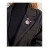 Crystal Swan brooch, high-end and sophisticated, niche, small fragrance, retro chest flower, Korean version, anti glare, pin clothing accessories