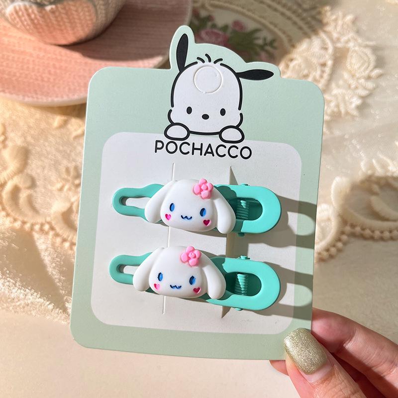 Sweet Cartoon Sanrio Heart Hair Clips - Super Cute & Versatile Hairpins for Baby and Girl's Bangs