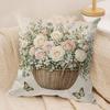 Flower Basket Cushion Cover Pillow Case Short Plush Square Throw Pillow Covers Pillowcase Sofa Home Decor Gift