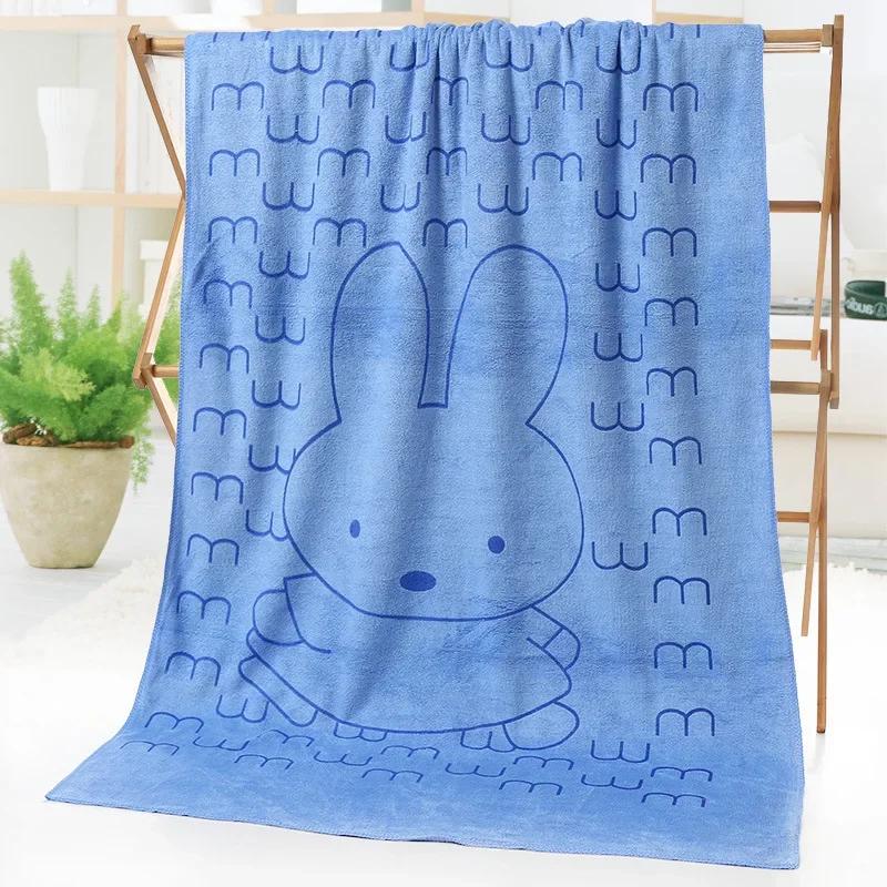 70*140cm Rabbit Microfiber Bath Towel Cute Large Soft Baby Kids Boys Girls Women Towels Beach Swimming Absorbent Wrap Quick Dry