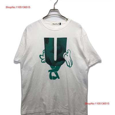 UNDERCOVER U Logo T Shirt Size 3 White Men UC2D3807 Vintage Washed Graphic Top For Everyday Wear Designer Clothes Casual