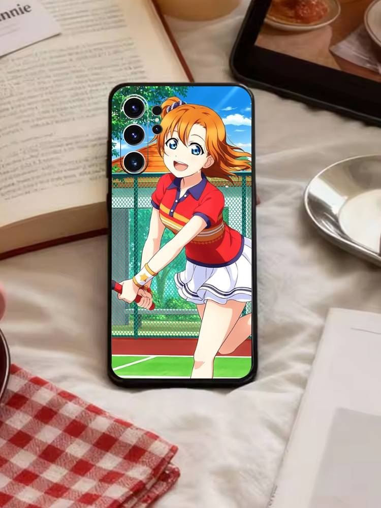 Love Live-Kousaka Honoka Phone Case For Samsung S26,S25,S24,S23,S22,S30,S21,Ultra,Plus,FE 5G Black Soft Cover