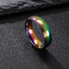Stainless Steel Ring  Smooth Outer Round Arc Plain Ring Finger Jewelry Accessory