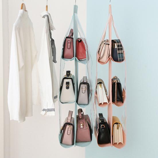 Kaufe Aufbewahrung mit Kleiderbgel, praktische 3/4-lagige, faltbare  Handtaschen-/Geldbrsen-Aufbewahrungstasche zum Aufhngen im Schrank,  Organizer fr den Schrank zum Preis ab 11 | Joom