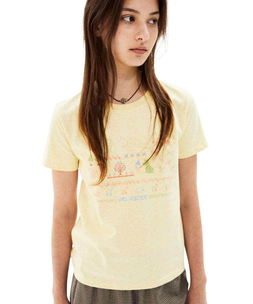 Sun Love W Nature Sampler Tee Heather Yellow