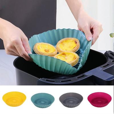 Round Shape Cold Heat Resistant Non-stick Baking Tray Silicone Pot Air Fryers Oven Cooking Tool Kitchen Accessories