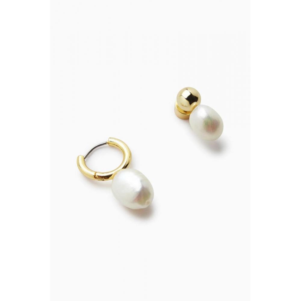 Cos Japan Asymmetrical Pearl Earrings
