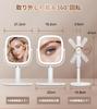 XXZU Makeup Actress LED Magnifying Stand 3000mAh High Capacity Height Stepless 3 Color Storage Base for Convenient Storage Mirror, Tabletop, Mirror,