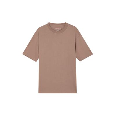 Schriftzug Serie Baumwolle Mode Vielseitig Lässig Kurzarm T-Shirt Herren Oberteile Dunkelbraun HF3448-223
