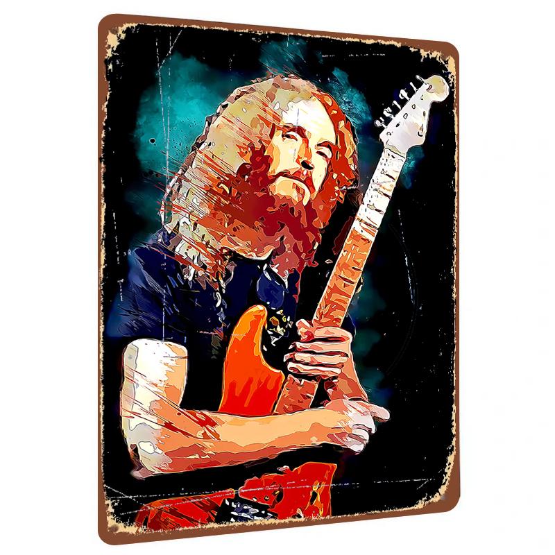 

Rock Guitarist Art Metal Wall Decor Living Room Bar Music Theme Decoration Painting 20x30cm（7.8x11.8inch）