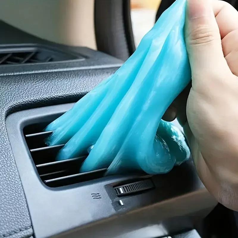 Gel Pulizia Auto Slime Fango Magico Rimuovi Sporco Polvere per Bocchette Auto Tastiera Computer Gel Strumento Pulizia Interni Auto 70G