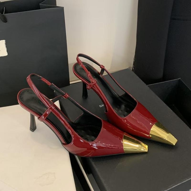 Fashion SUOJIALUN 2024 New Brand Women Sandal Fashion Mix Color Ladies Elegant Slingback Shoes Thin High Heel Outdoor Dress Pumps Shoes