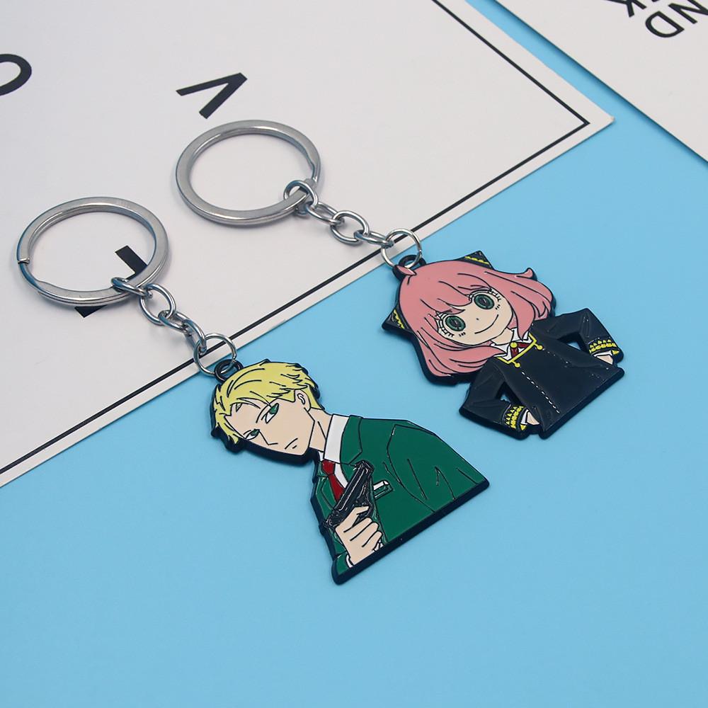 Spyxfamily Metal Keychain With Cartoon Characters For Kids And Teens