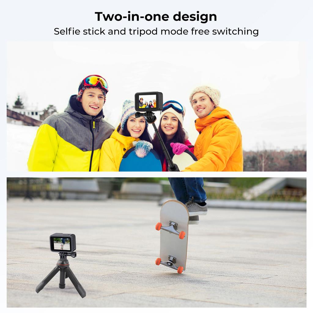 Sports Camera Extendable Selfie Stick Tripod Aluminum Alloy 32cmCelsius12.6in  . Height 2kg Load Capacity Replacement for     12C