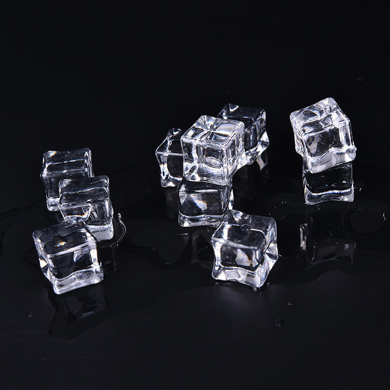 10Pcs/Pack Fake Artificial Acrylic Ice Cubes  Clear 2/2.5/3Cm Square,
