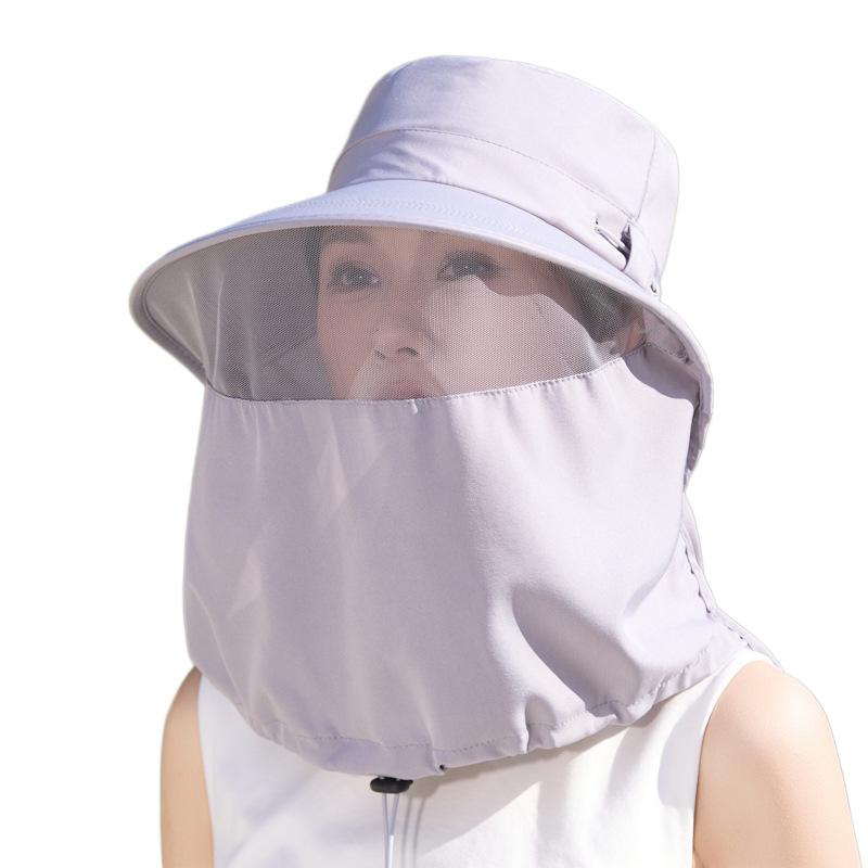 Sun Protection Hat Face Covering and Neck Protection All-in-onesummer Outdoor Uv Protection Large Brim Fisherman Hat Women's Breathable Cover