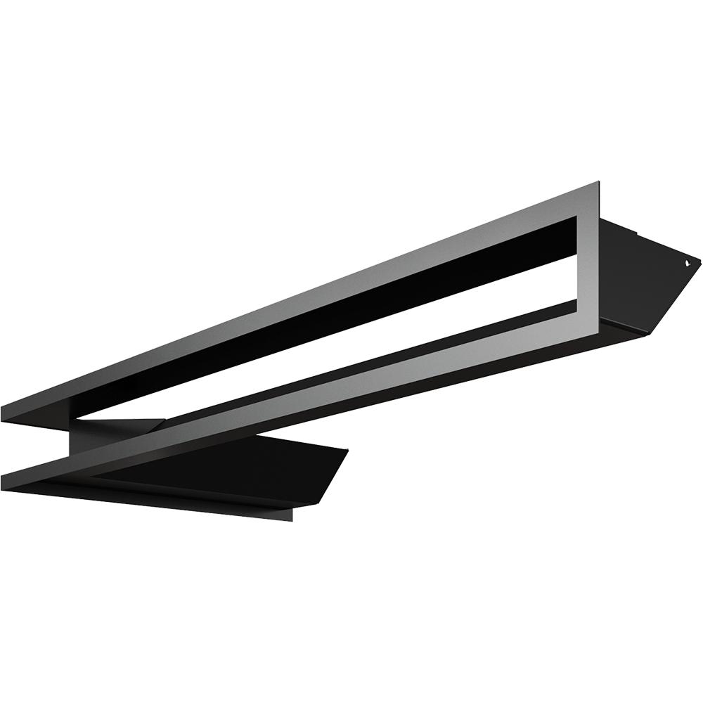 Fireplace grille KRATKI LUFT Black 9x80x40 Right Ventilation Set 3pcs