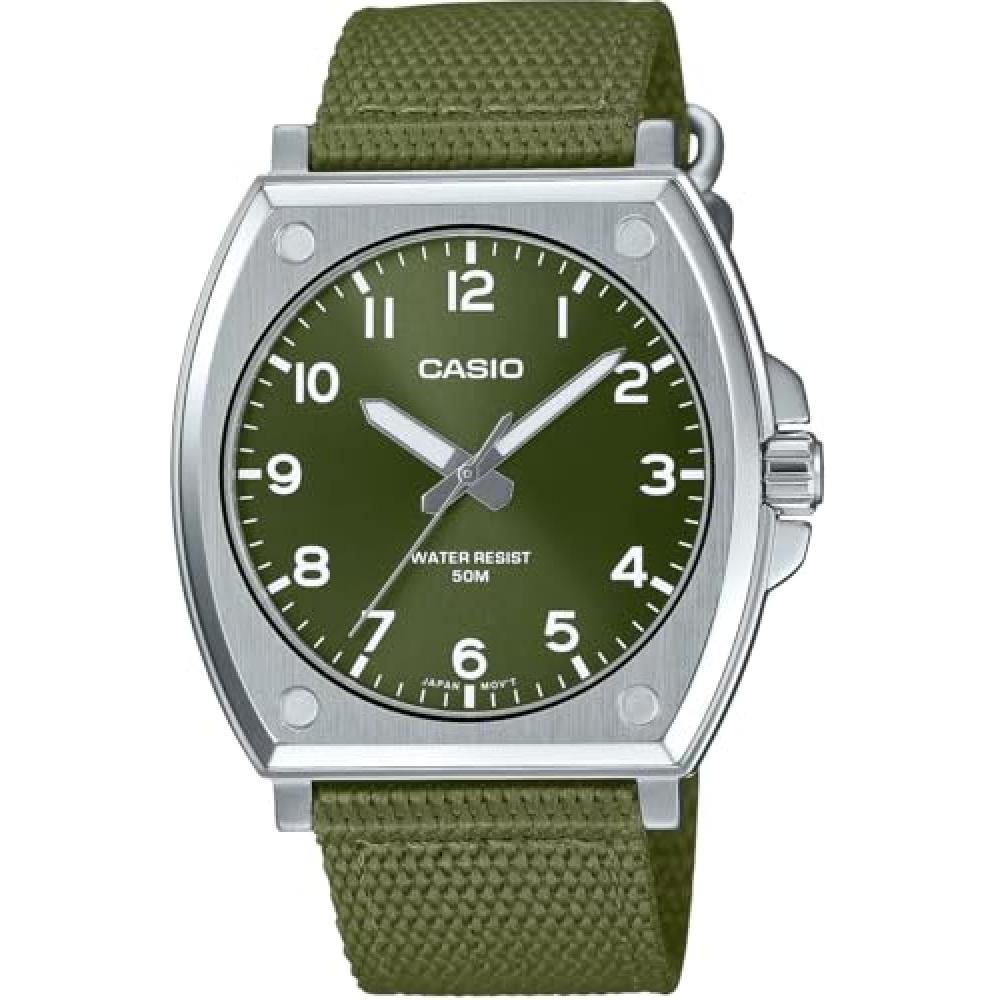 

CaSio MTP E730C 3AV [] [CaSio] Стандартные аналоговые кварцевые мужские наручные часы с зеленым перекрестным ремешком OverSeaS