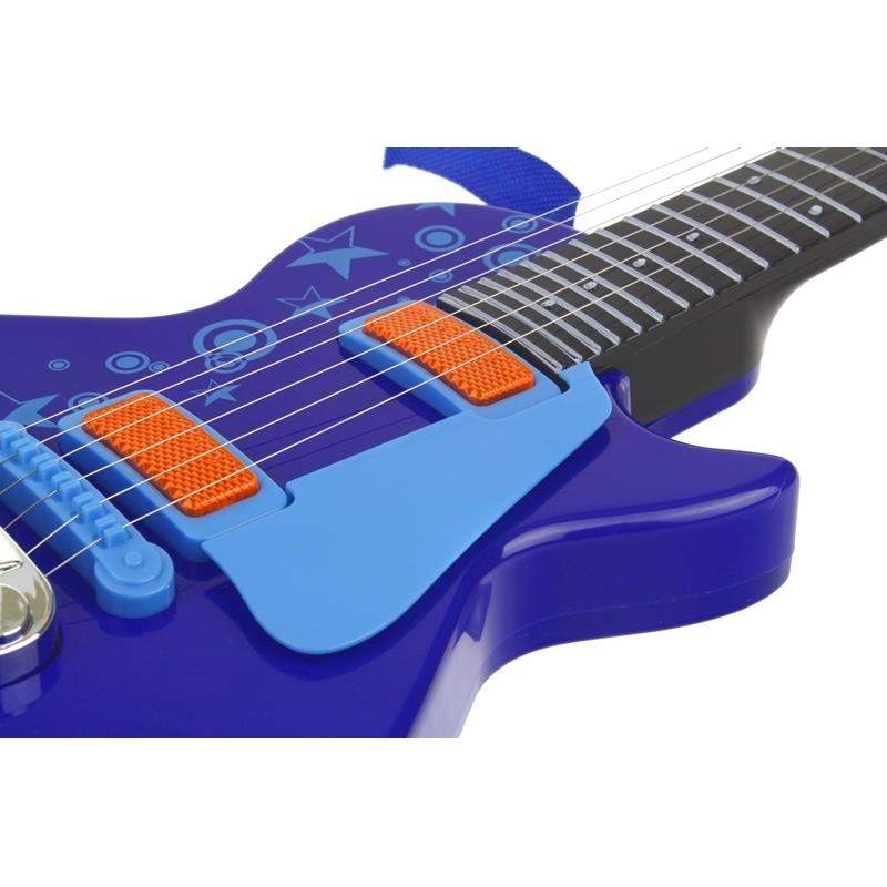 Gitara Elektryczna Dla Dzieci Rockowa 6 Metalowych Strun Instrument Muzyczny
