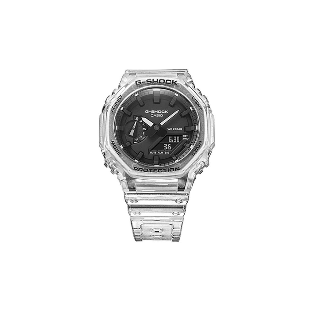 CASIO Men Liquid Crystal,Analog Dual Display Series Black Watch GA-2100SKE-7A(Watch3--)