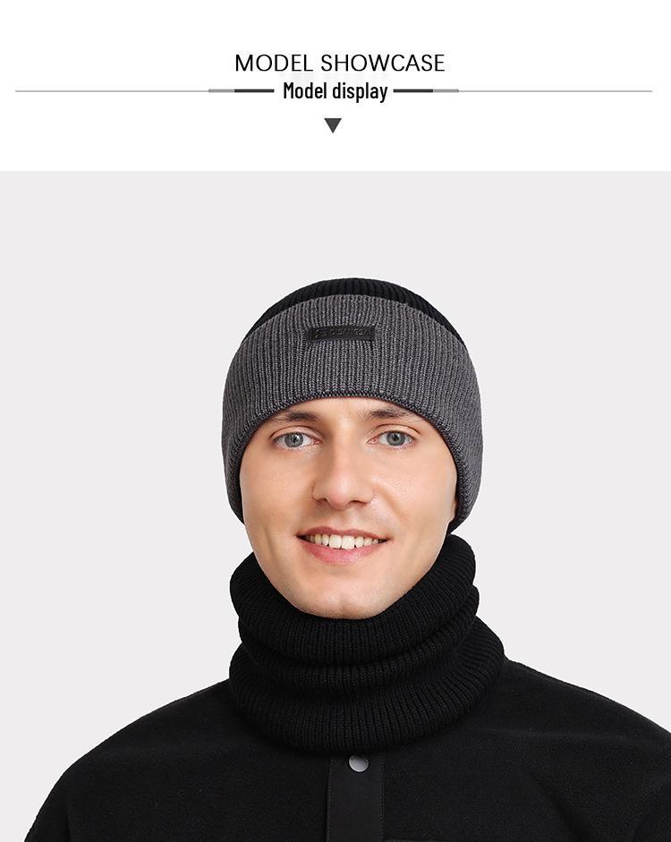 Dizangsa Herren Herbst/Winter Nackenwärmer Beanie - Kleines Gesicht Kälteschutz, Wärme und Ohrenschutz Strickmütze.