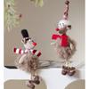 New Cute Mouse Doll Ornaments Fabric Animal Pendants Christmas Tree Hanging Ornaments Christmas Tree Hanging Xmas Party