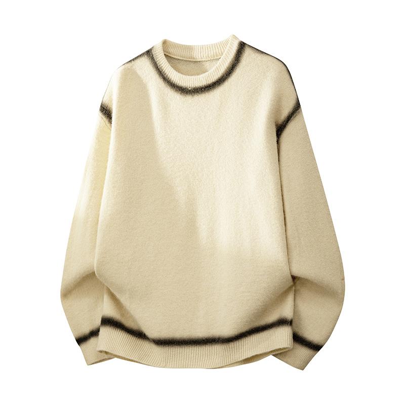 Autumn and Winter Sweater Solid Color Round Neck Long Sleeve Pullover Fashion Top