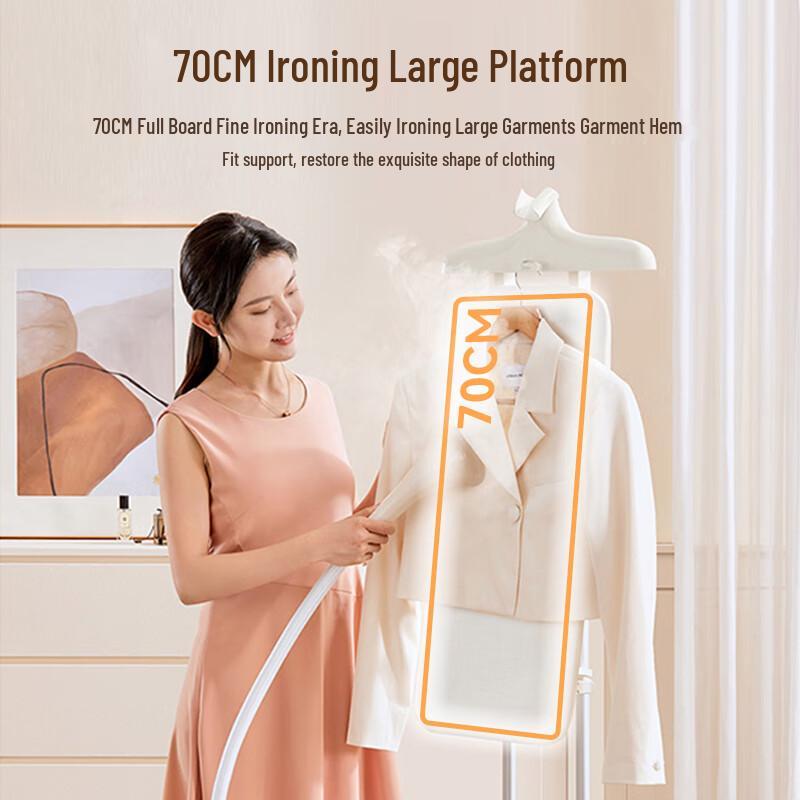 Midea 1800W Double-Pole Garment Steamer with Ironing Board