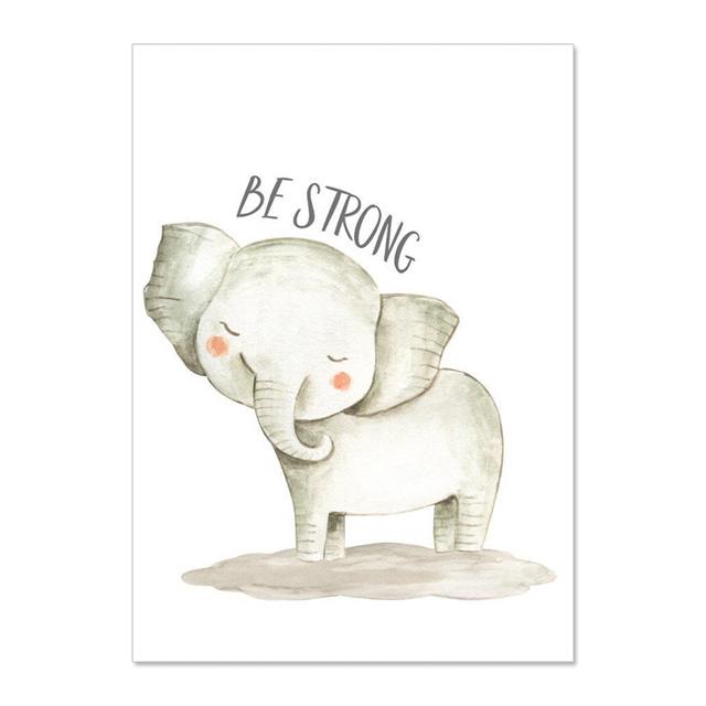 

Милый мультфильм животное жираф лев детская настенная живопись холст картины постеры и принты настенные картины декор для детской комнаты без рамки 21*30cm No Frame