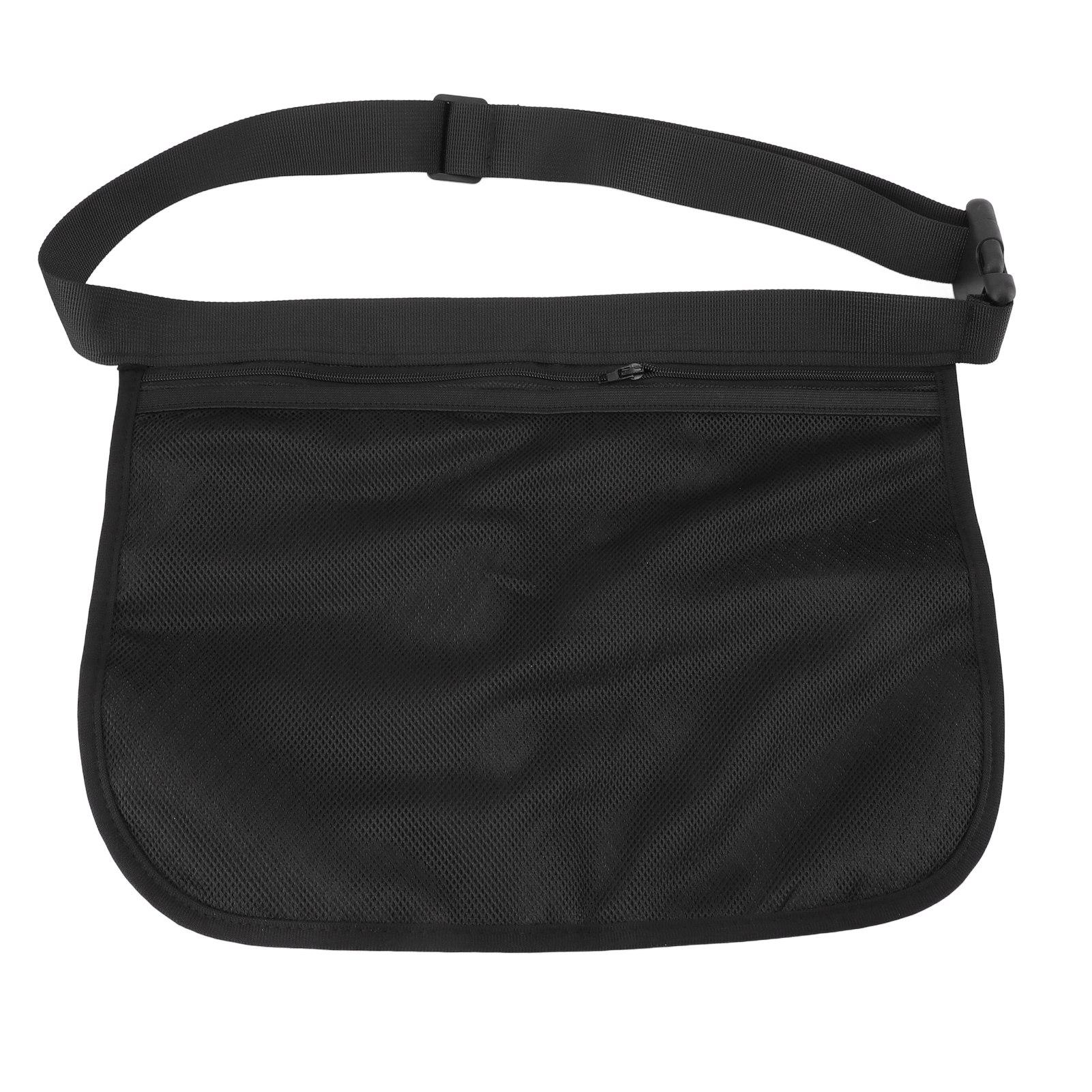 

Tennis Ball Band Holder Mesh Bag Inner Zipper Pocket Adjustable Tennic Wasit Pouch for Training Match Outdoor