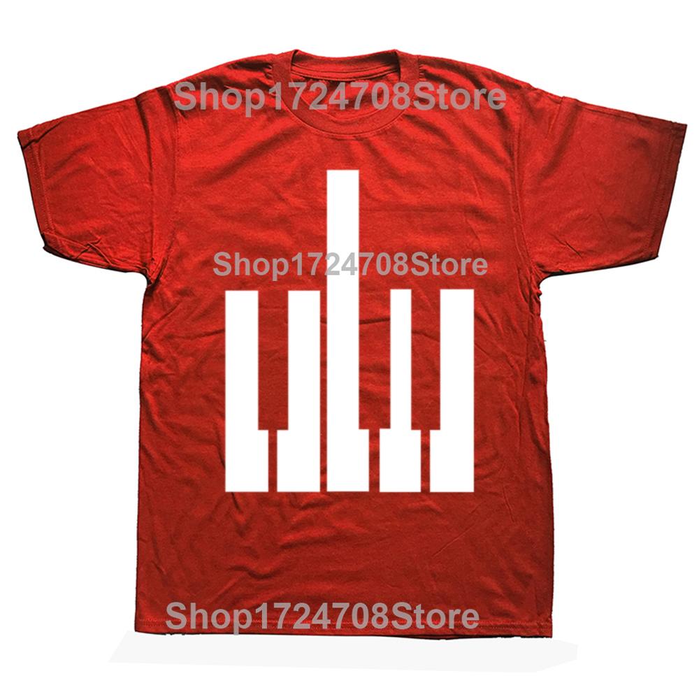 Funny Born To Be Piano Teacher Music Band Keyboard Player Graphic T-shirts Men Fashion Casual Tshirt Cotton Loose T Shirt