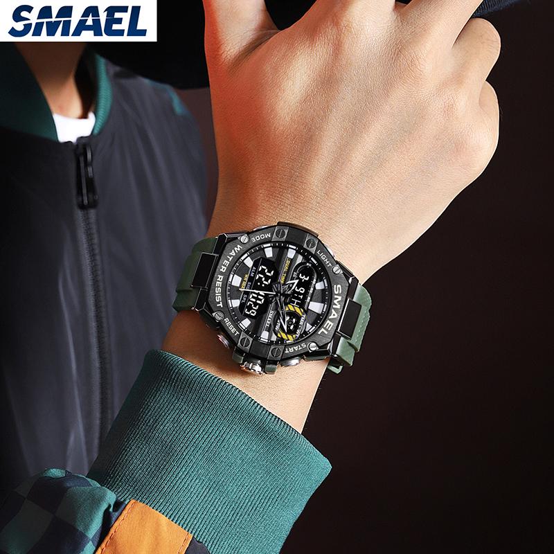 SMAEL 8066 Luxury Sport Men's Digital Watch with Stop Watch & Alarm Water Resistant Plastic Case