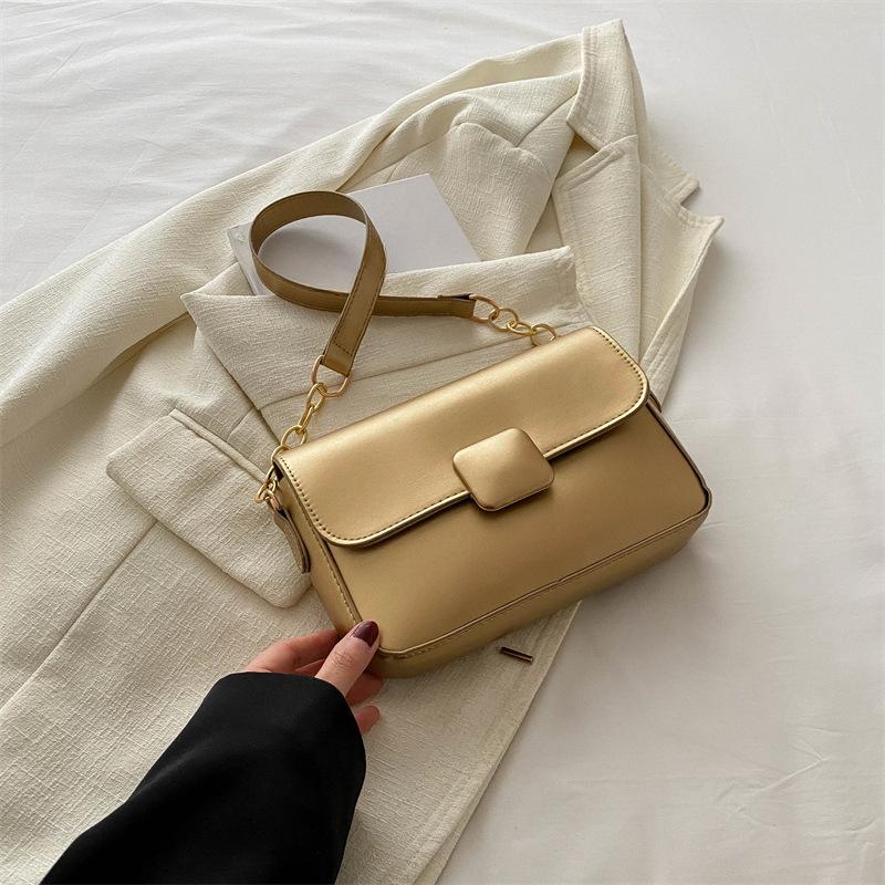 Simple and Fashionable Small Square Bag for Women In Summer New Fashionable Solid Color Underarm Bag Popular One-shoulder Hand Bag