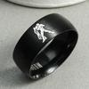 12 Zodiac Sign Stainless Steel Ring - Fashion Charm for Aries Taurus  Adjustable Unisex Friendship  Accessory