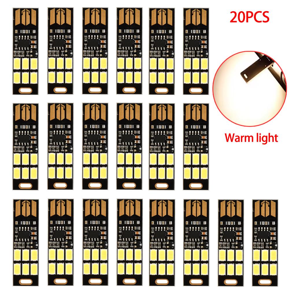 5/10/20PCS Mini 5730 USB 6 LED Light 5V Touch Sensor Dimmable Night Light for Power Bank Computer Laptop Book Reading Table Lamp