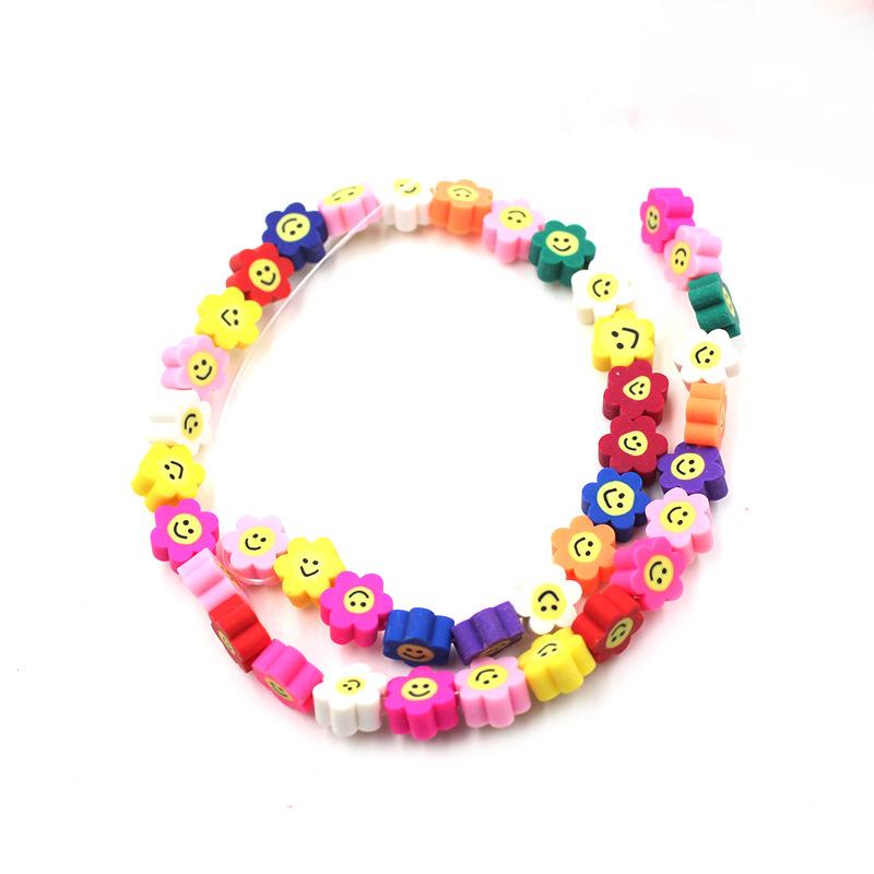 Soft Pottery Beads Beaded Handmade Materials Diy Jewelry Accessories Mobile Phone Chain Bead Separation Mixed Color Soft Pottery Loose Beads
